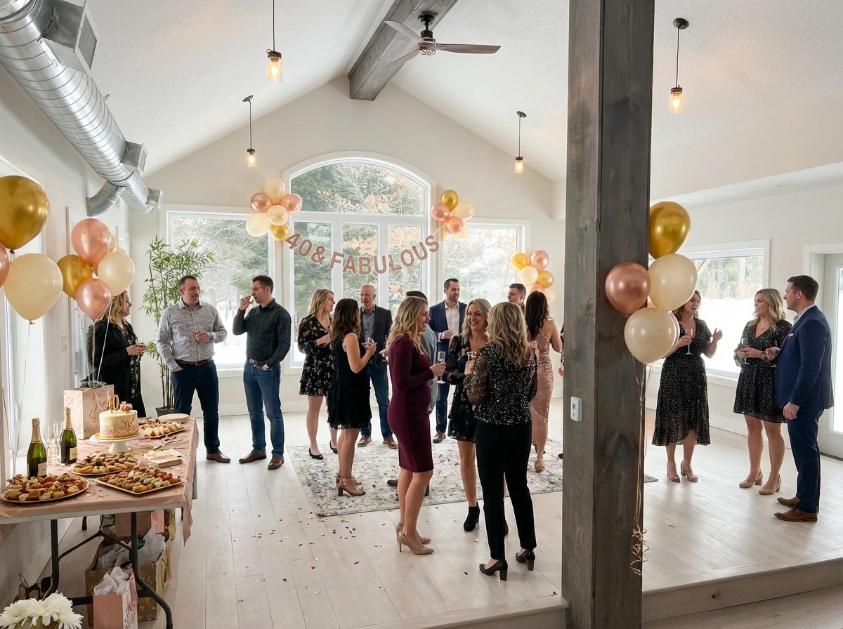 Birthday celebration in the Fernwood Hills studio